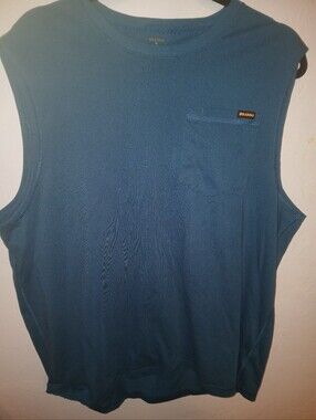 Men's Teal Sleeveless Pocket Shirt